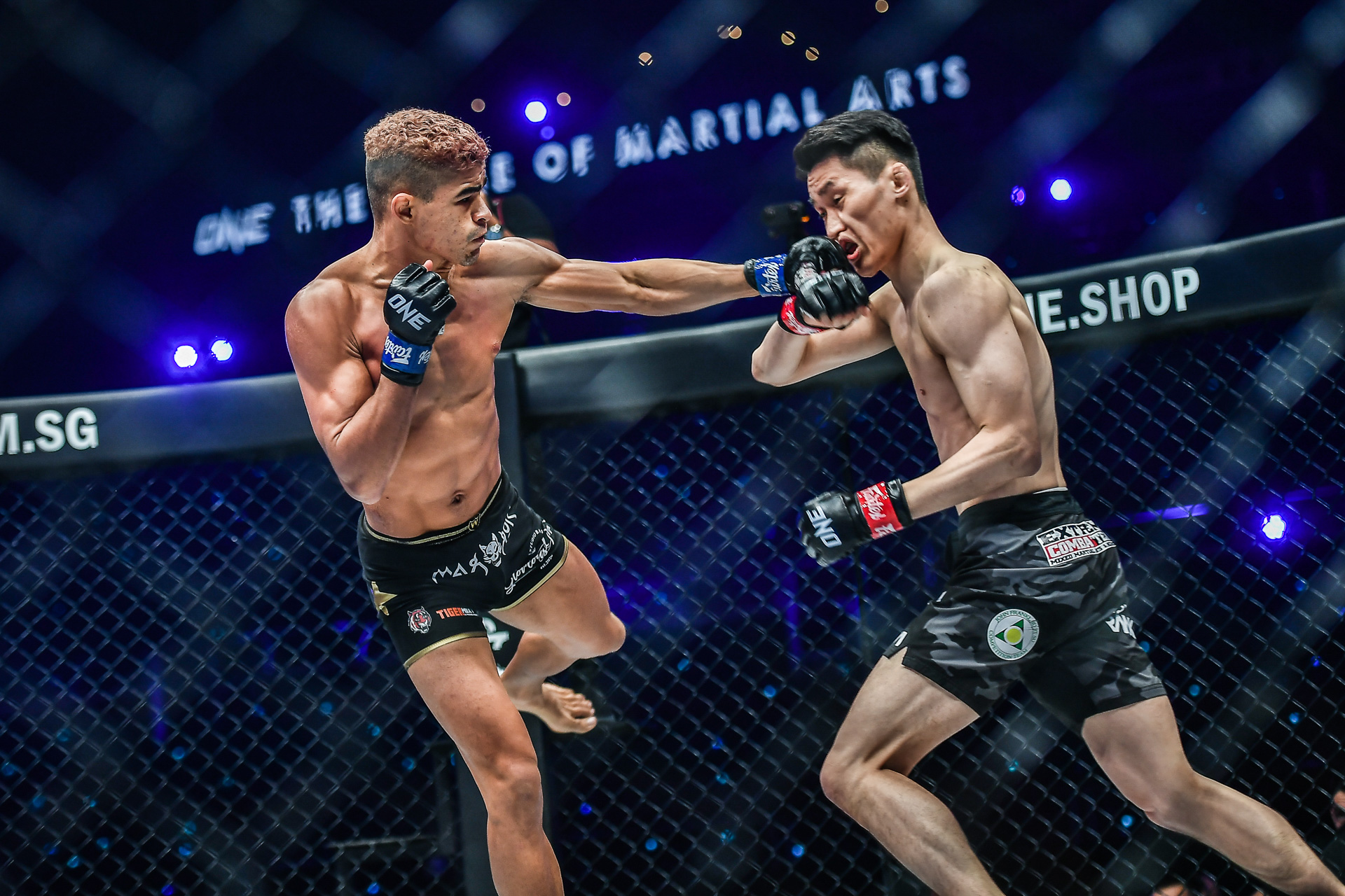 Fabricio Andrade lands a jab flush on Kwon Won II at ONE 158